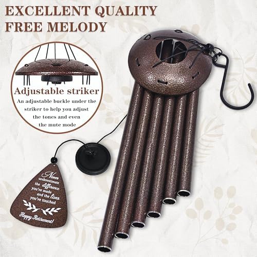 Retirement Gift for Woman Men, 32" Wind Chimes Retired Gifts, 2025 Happy Retirement Gifts for Women Coworker Colleague Boss Teachers Nurses Friends, Going Away Gift Ideas Retirement Decorations