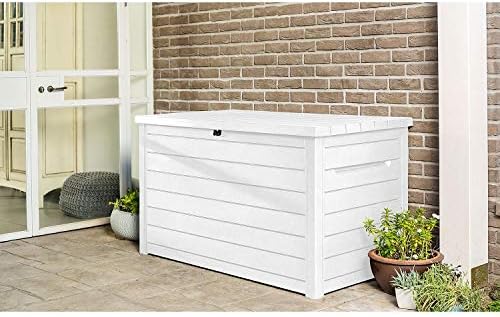 Keter XXL 230 Gallon Deck Storage Box Outdoor Patio Container ~ White