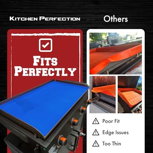 KITCHEN PERFECTION 36" Silicone Griddle Cover Mat For Blackstone Griddle 36 Inch –Hermetic Protection From Rust & Debris All Year, Fits All Blackstone 36 Inch Models -Heavy Duty Food Grade Silicone