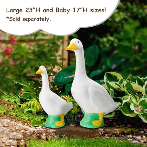 Fox Valley Traders Gaggleville® Large White Goose, Plastic Garden Décor, 23” High