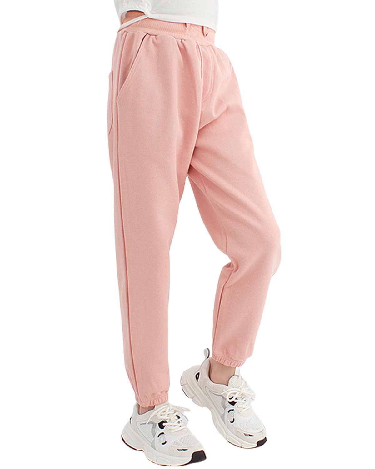 Enfants Chéris Kid Winter Warm Pants Girl Fleece Sweatpants Joggers Size 8 Pink