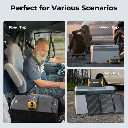 BougeRV 277Wh Portable Power Station, Backup Battery for Most Car Refrigerators, Portable Power Supply with Dynamic Display Panel