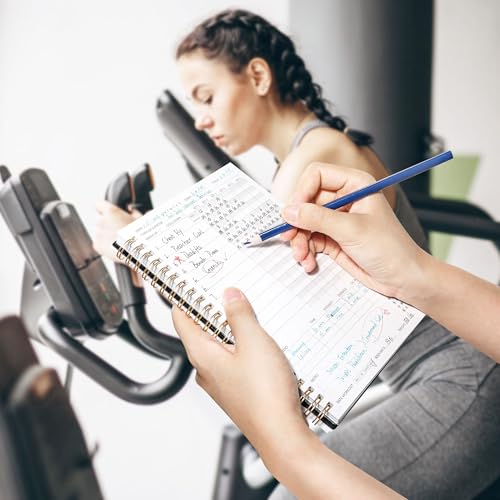 Fitness Journal Workout Planner, A5(6.4" x 8.3") Workout Journal & Log Book for Men & Women, Undated Fitness Workout Planner for Gym Essentials & Home Workouts, Track Progress & Achieve Goals, Black