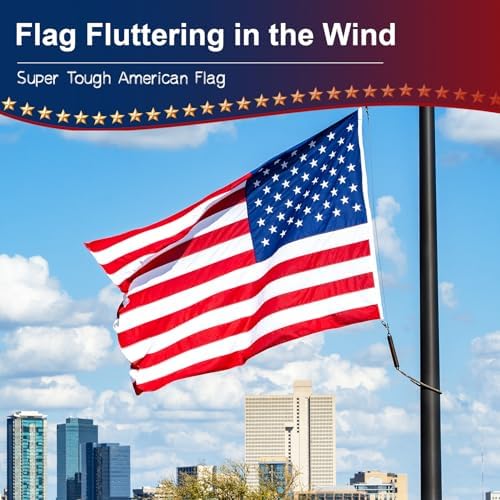 Super Strong American Flag,3x 5 American Flag Outdoor Heavy Duty,3by 5 US Flags with Embroidered Stars,3' x 5' For Outside,Embroidered USA 3x5