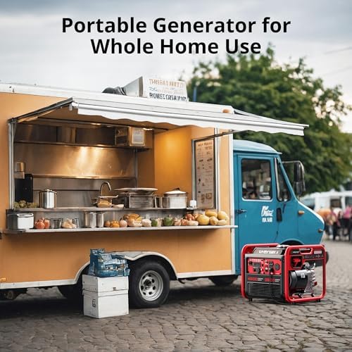 Portable 4500W Gas-Powered Inverter Generator with CO Sensor: Lightweight, Quiet, and EPA-Compliant for Home, Emergency Backup, and Camping