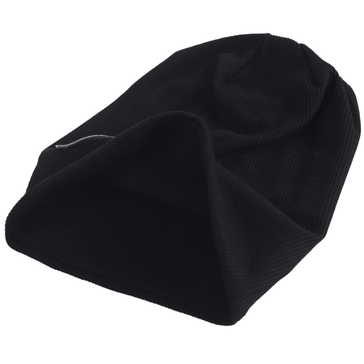 Winter Slouchy Knit Beanie Hat - Warm & Soft Cold Weather Funky Skull Cap(B418-Black/Grey)