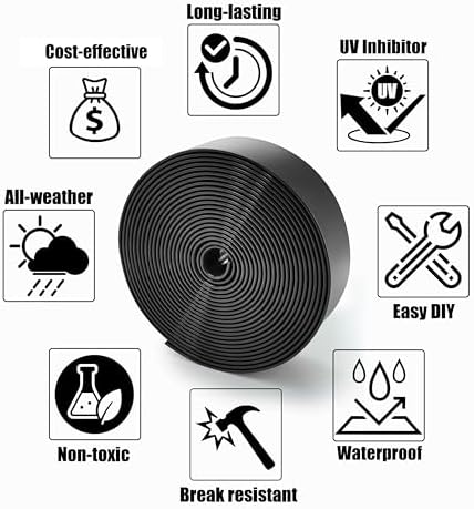 Vinyl Straps for Patio Chair Repair Kit 2'' Wide 20 Ft Long Replacement Straps + 20 Free Rivets for Outdoor Lawn Furniture Chaise Lounge Repair (Black)