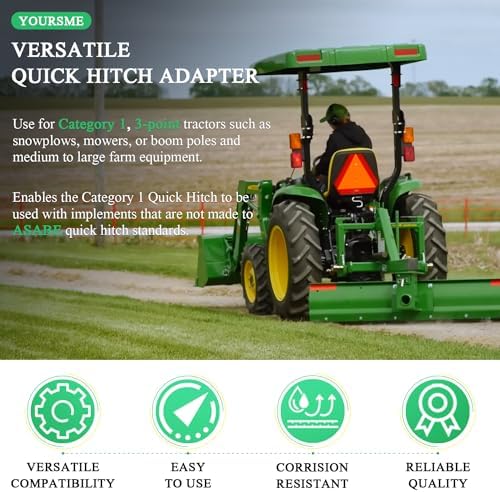 Versatile Quick Hitch Adapter Used to Adjust Top Link Bracket Movements Fits for Category 1 3-Point Quick Hitch Tractors