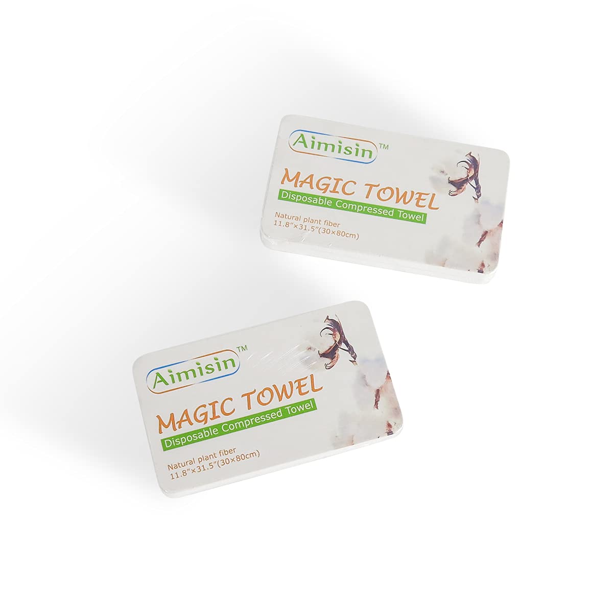 Aimisin Compressed Towels Disposable Soft Durable Towels 100% Cotton for Home Bathroom Travel Camping (M-11.8''x 31.5''-1pack(10pcs))