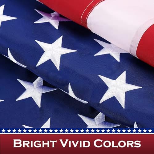 American Flag 2.5x4 FT Pole Sleeve, American Flag sleeve style,Long Lasting US Flag, Heavy Duty Durable TearProof American Flag Sleeve, Embroidered Stars, Sewn Stripes,, UV Protection,Flags for Outside (Pole NOT Included)