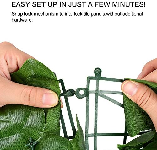 DearHouse 118x39.4in Artificial Ivy Privacy Fence Wall Screen, Artificial Hedges Fence and Faux Ivy Vine Leaf Decoration for Outdoor Garden Decor