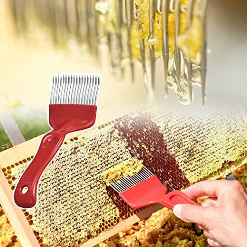 MayBee Double Sieve Honey Harvesting Kit for Beekeepers, Beekeeping Starter Kit Set of 5, Double Sieve Honey Strainer Stainless Steel, Frame Grip, Uncapping Fork, Honey Gate, Honey Filter Bag