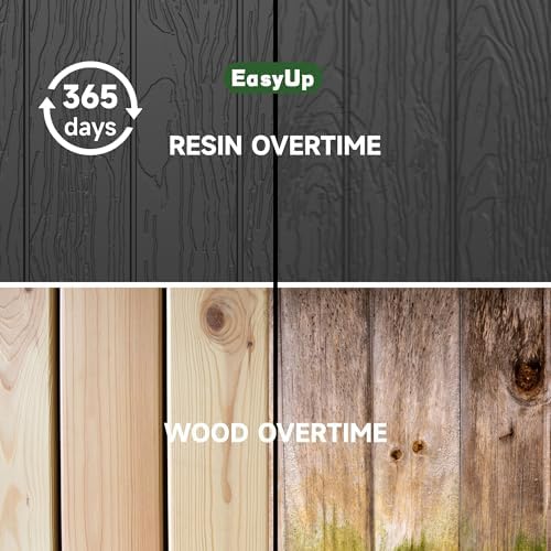 30 Gallon Resin Deck Box Waterproof, UV Resistant Outdoor Storage Box for Delivery, Patio, Garden,and Porch,Striped Black