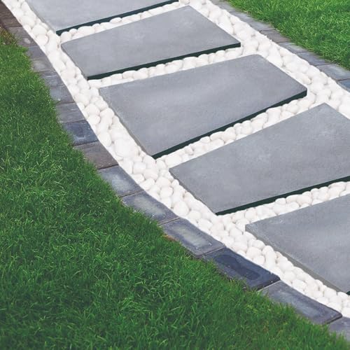 15 lbs White Rocks for Plants Indoor, 1-3 inch Decorative Garden Stone Outdoor Landscaping, Walkways, Yard, Large Polished River Rocks for Plants Pots, Vases, Crafts