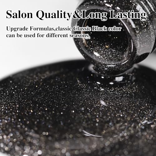 Double Rhythm 0.5 OZ Cat Eye Gel Polish with Magnet 15ML Holographic Glitter Shimmer Translucent Jelly Color Magnetic Polish Salon DIY at Home (MC1020)