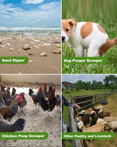 Large Chicken Poop Scooper, Chicken Coop Accessories,Metal Litter Scooper For Chicken,Chicken Coop Cleaning Tools,Heavy Duty Poop Shovel For Chicken Coop Accessories,Chicken Coop Must Haves (Black)