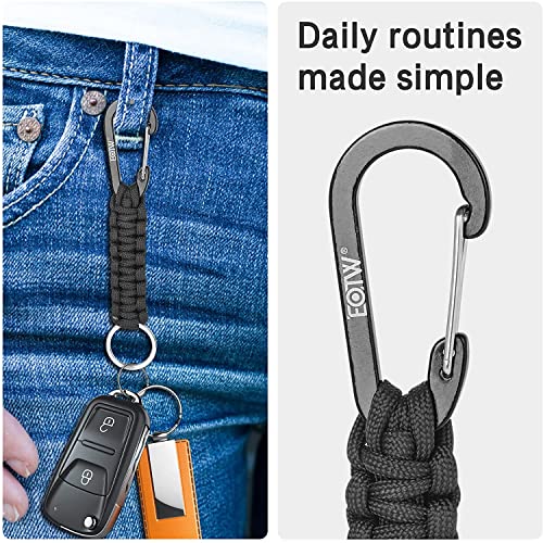 EOTW Paracord Keychain Clip Carabiner Paracord Lanyard for Keys Men Women 2Pack
