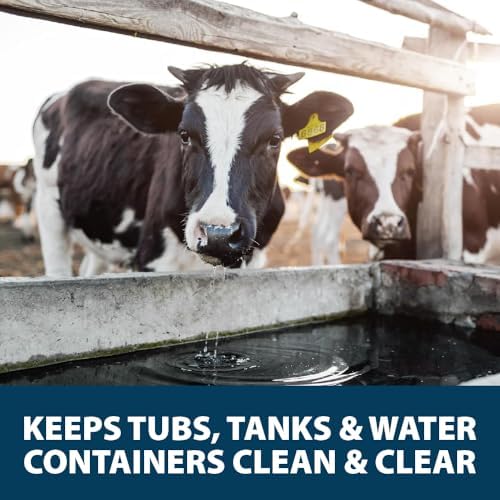 Airmax Stock Tank Defense, Livestock Water Trough Cleaner, Clean Drinking Tanks for Horse, Cattle, Goat & Chicken, Safe & Easy-to-Use Cleaning Tablet Treatment for Farming & Agricultural Use, 24 Tabs