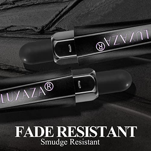 LUXAZA Cream Single Eyeshadow Stick with Blending Brush, Hypoallergenic Eye Shadow Makeup, Pro Waterproof & Long Lasting Eye Brightener, Matte Eyeshadow Pencil Crayon Matte #122