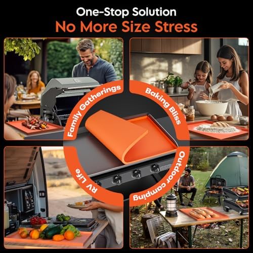 Silicone Griddle Mat for Blackstone Griddle 36 Inch - Food Grade Silicone Griddle Cover for Blackstone Flat Top Grill, 36" Thickened Buddy Mat Grilling Accessory for Black Stone Protection