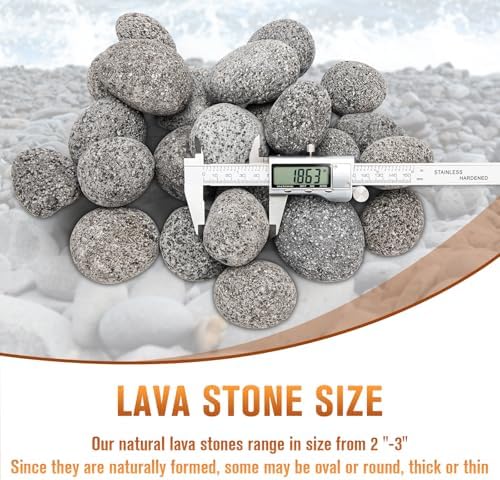 Black Lava Rocks for Fire Pit,2"-3" Natural Lava Stones, Black Lava Rocks for fire Pit and Fireplace(10 Pound)