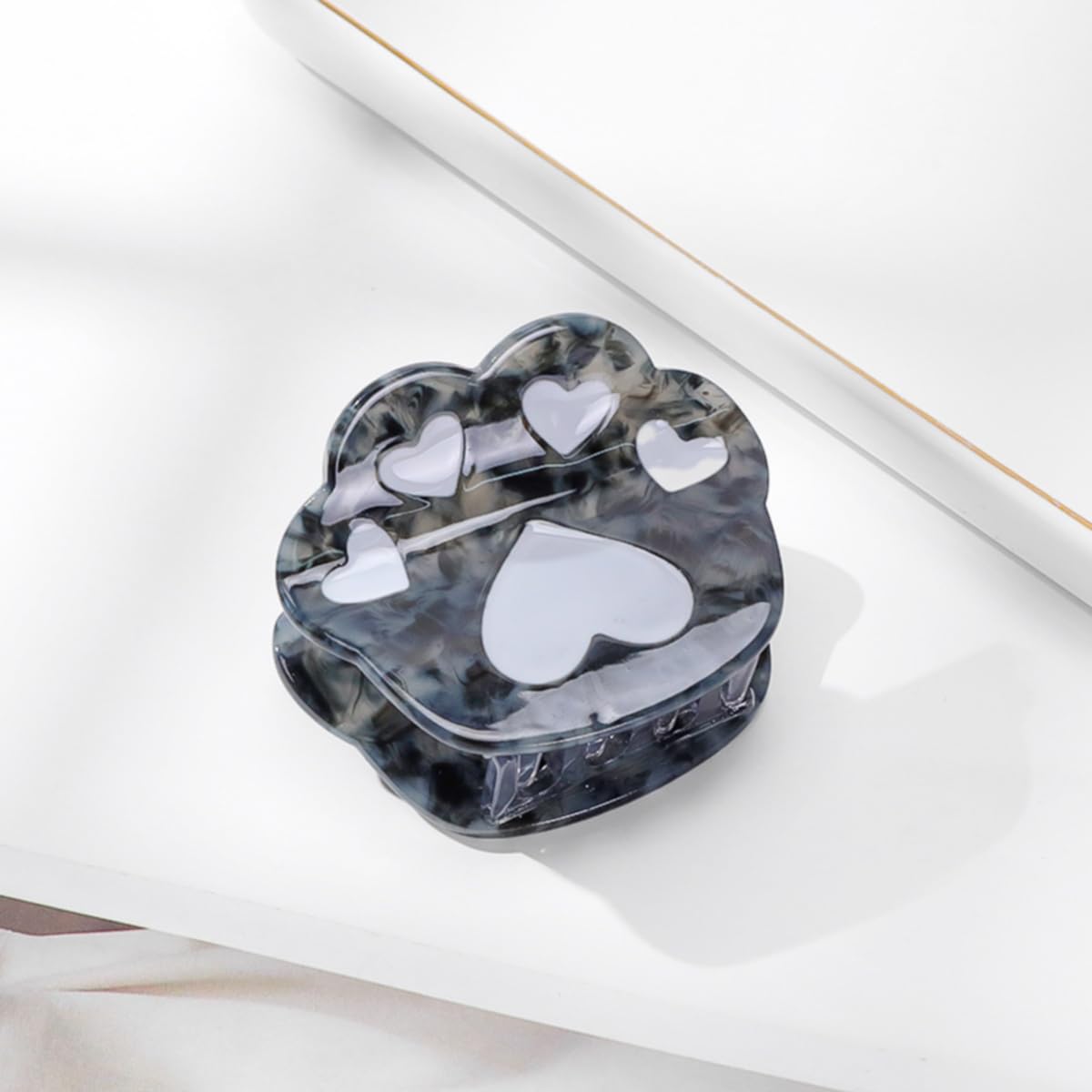 Novelty Paw Hair Clip,Acetate Claw Clips,Hair Clips for Women,Black