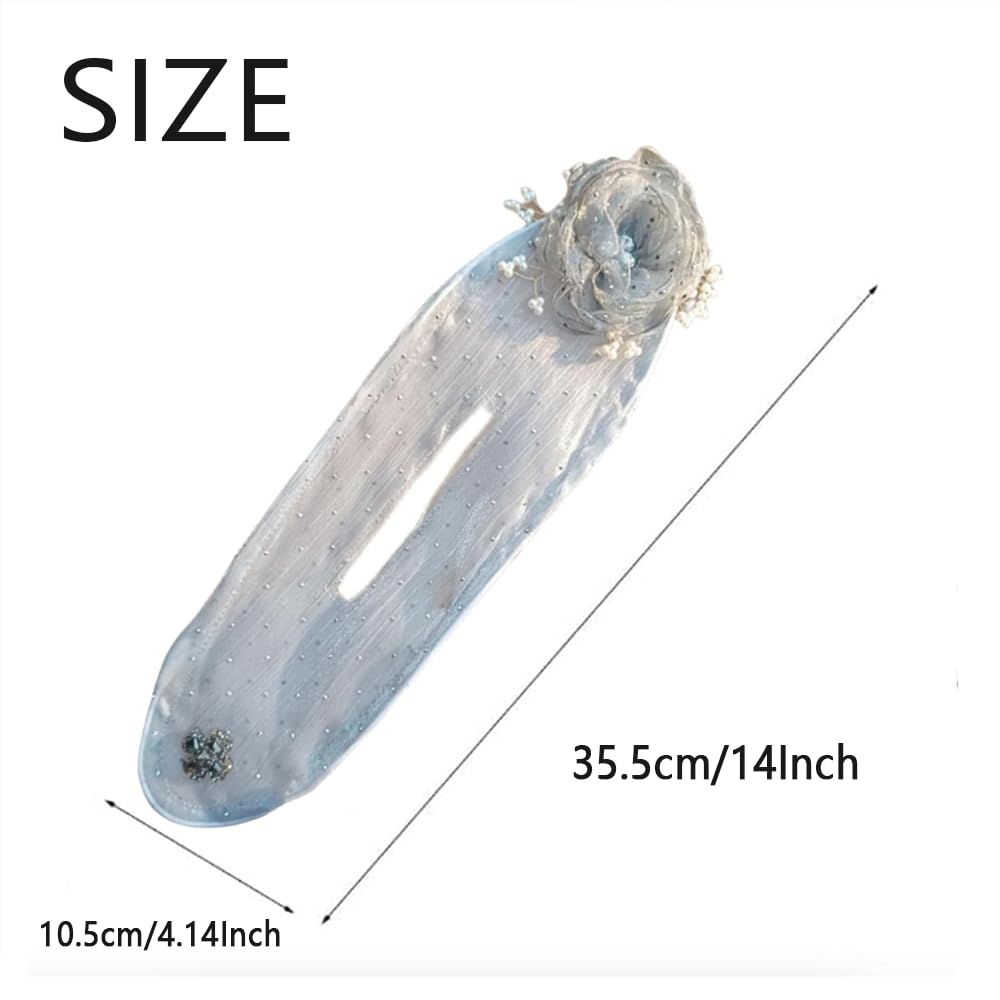 Rugwun Hair Bun Maker for Long Thick Hair,Easy Fast Snap Roll Hair Clips,Ball Hair Clip,Flower Hair Bun Roller Butterfly Hair Bun Maker Set,Hand Embroidered Flowers Deft Bun Maker (B-2pcs)