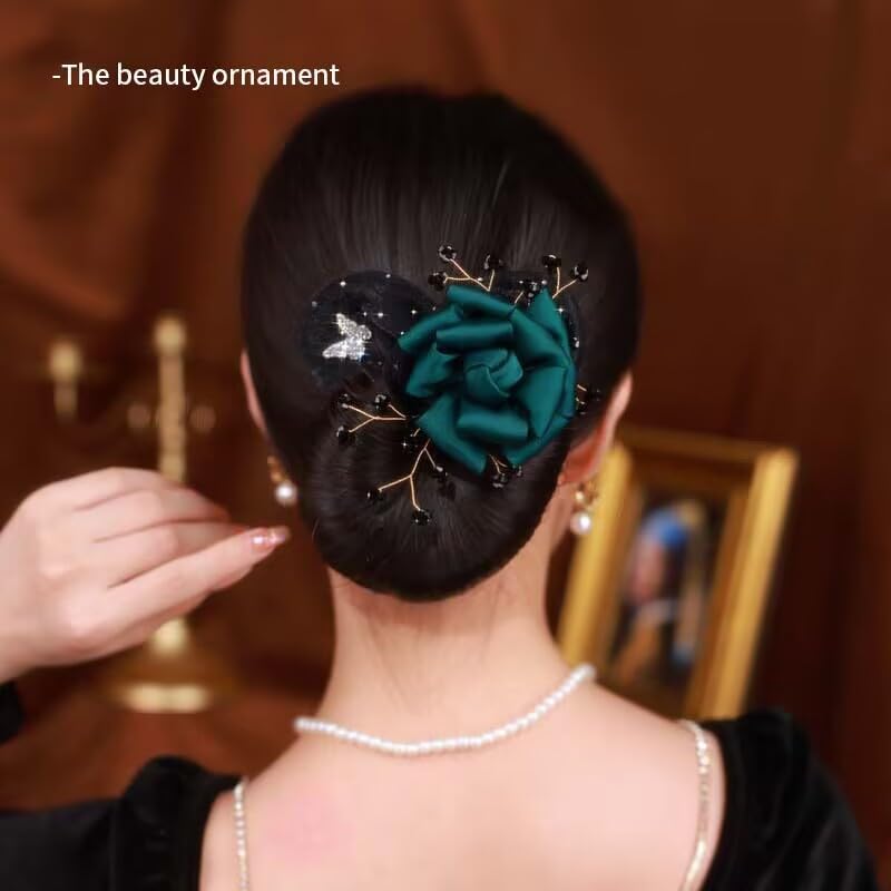 Ball Hair Clip for Long Thick Hair, Easy Fast Snap Hair Roll Bun Maker Twister Tool, 2024 New Lazy Hair Curler, Flower Roller Hair Styling Accessories for Women Girls (6pc)