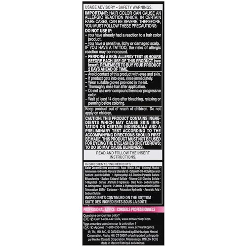 Schwarzkopf Color Ultime Hair Color, 3.3 Amethyst Black, 1 Application - Permanent Black Hair Dye for Vivid Color Intensity and Fade-Resistant Shine up to 10 Weeks