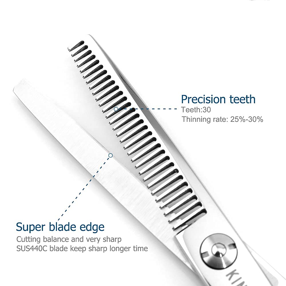Hair Scissors left hand Thinning Scissors 6 Inch Barber Scissors Left hand Hair Thinning Shears Lefty Barber Shears KINSARO