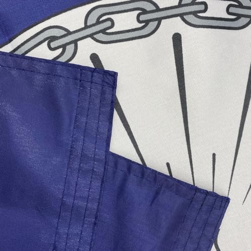 US Navy Emblem Flag 3x5 Outdoor Double Sided - Heavy Duty Polyester United State Navy Naval Military Flags with 2 Brass Grommets 4 Rows Stitched 3x5FT