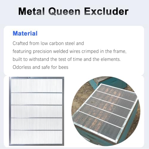 witbee 4Pcs Metal Queen Excluder for 10 Frame Beehive Metal Queen Bee Excluder Beekeeping Queen Excluders Beekeeping Tools