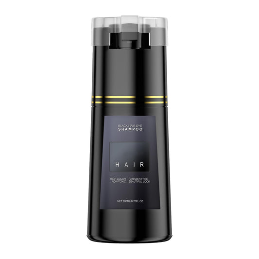 Bupposes Natural Black Hair Color Shampoo, Instant 3-in-1, Ammonia & Paraben Free, Black, Suitable for Dark Hair