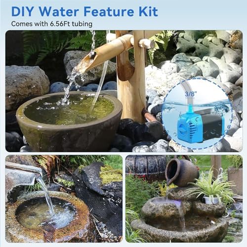 POPOSOAP Solar Water Pump, 12W Solar Fountain Pump 160GPH Flow Adjustable Solar Powered Water Pump with Dry-Run Protection for Fish Pond, Wildlife Garden, Ponds, Waterfall, Hydroponics