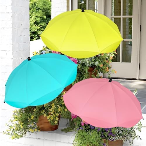 3 Pack Upgraded Plant Umbrellas for Outdoor Plants, Adjustable Garden Shade Umbrella 26" Larger Plants Shade Cover Umbrella Sun Protection for Potted Plants Garden Beds from Direct Sunlight