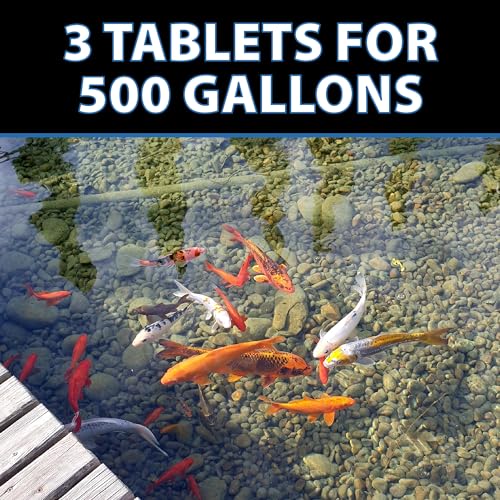 CrystalClear MuckOff, Natural Pond Muck Treatment, Water Garden, Fountain & Bird Bath Sludge Remover, Living Beneficial Bacteria Clarifier with Enzyme, Fish, Aquatic Animal, & Pet Safe, 96 Tablets
