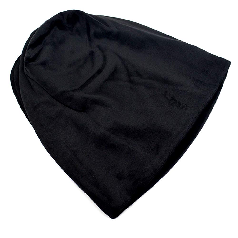 LABANCA Women Fashion Leisure Winter Warm Hat Velvet Soft Beanie for Outdoors Black