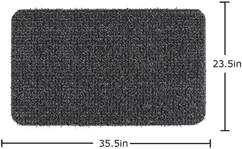 CLEAN MACHINE 10376911 Astroturf Dirt Trapper Doormat, 23.5" x 35.5", Flair Flint Gray