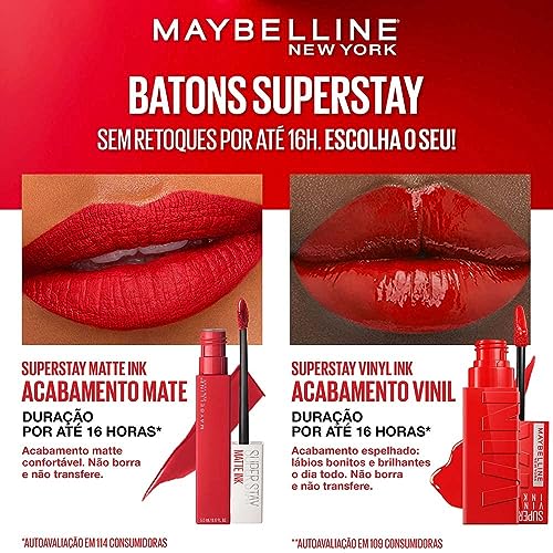 MAYBELLINE Super Stay Vinyl Ink Longwear No-Budge Liquid Lipcolor Make Up, Highly Pigmented Color and Instant Shine, Upbeat, 1 Count