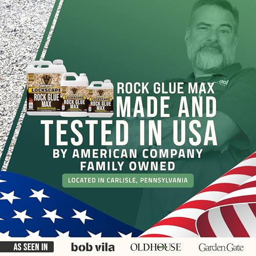 Petra Max Rock Glue for Landscaping, 32 Ounce - Ground Coverage & Pet Safe Mulch Glue for Rocks - Lockdown Gravel/Pebbles/Stones - Sticky Clear Gravel Binder & Decomposed Granite Stabilizer (50 Sq Ft)