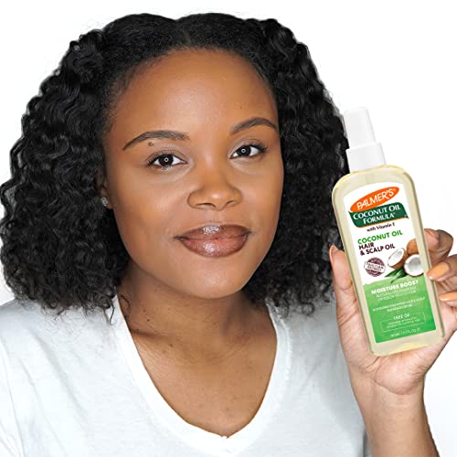 Palmer's Coconut Oil Moisture Boost, Restorative Hair and Scalp Oil Spray, Lasting Hydration and Shine for Dry or Damaged Hair, Promotes Scalp Health, 5.1 Oz (Pack of 2)