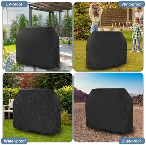 Grill Cover for Outdoor Grill,BBQ Gas Grill Cover 52 Inch,Heavy Duty Waterproof UV & Fade Resistant Barbecue Cover Fit for Weber Char-Broil Nexgrill Brinkmann and More Outside(Black).