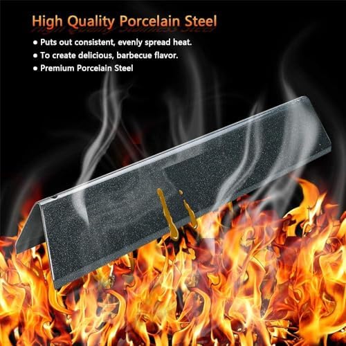 QuliMetal 15.3" Flavorizer Bars for Weber Spirit E-210, Spirit 200, GS4 Spirit II 200, Spirit II E-210 Series Grills with Front-Mounted Control, Porcelain Steel Replacements for Weber 7635 67045