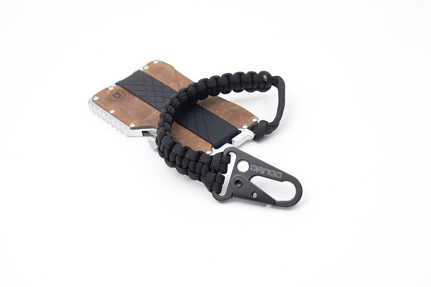 Dango EDC Tether - Cobra Weave 550 Paracord - 6 Inch Woven, 10 Feet Unraveled (Black)