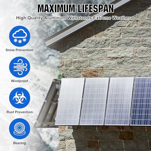 ECO-Worthy 2 Sets 45inch Adjustable Solar Panel Tilt Mount Brackets with Foldable Tilt Legs, Ieal for 2-4pcs 100 200 300 400 Watt Solar Panel for Roof, RV, Boat, and Off-Grid
