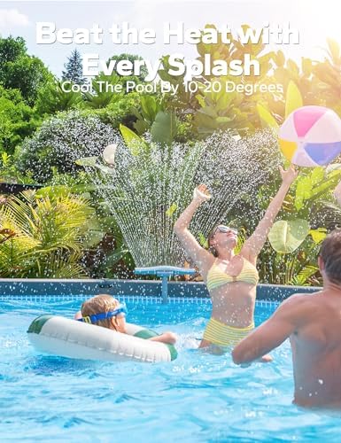 Pool Fountains for Above and In-ground Pools【Original by POOLHACKER】, Adjustable Whale Tail Waterfall Wide Width Pool Sprinkler Fountain for Relaxation & Cooling 10-20 Degrees