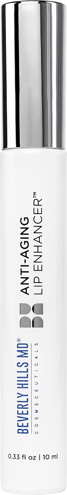 Beverly Hills MD Anti Aging Lip Enhancer- Plumping Formula for Fuller, Hydrated Lips - Visibly Volumize, Smooth Lips w/Collagen Supporting Agents- Hyaluronic Acid, Ceramides, Peptides- No Sting/Burn
