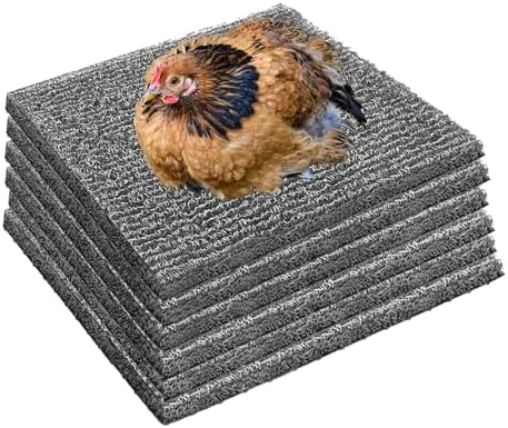 6 Pack Nesting Pads for Chicken Coop 12” x 12” Chicken Nesting Pads Washable Plastic Nesting Box Pads Chicken Coop Accessories for Chicken Hen Box Laying Eggs (Gray)