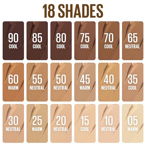 Maybelline Lifter Stix Multi-Use Face Stick - Contour, Bronzer, Concealer and Foundation Stick, All-In-One Creamy Face Makeup with Cranberry Seed Oil, 55, 1 Count