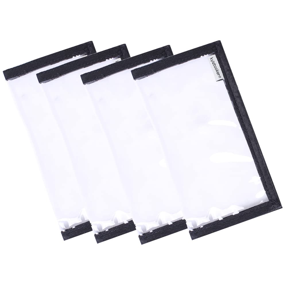 Kylebooker 4 Packs Fishing Lure Wraps Clear PVC Protective Covers (4 Pack, Medium (5.67“x 3.38”),Black)